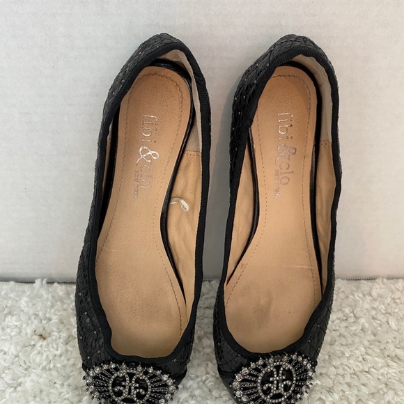 fibi & clo New York- Quilted Ballet Jeweled Ballet Flats size 7 - Picture 5 of 7